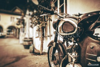 Pilt Vintage Motorcycle Closeup